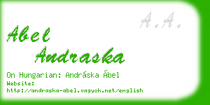 abel andraska business card